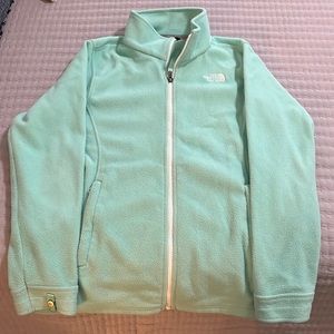 Mint green North Face jacket